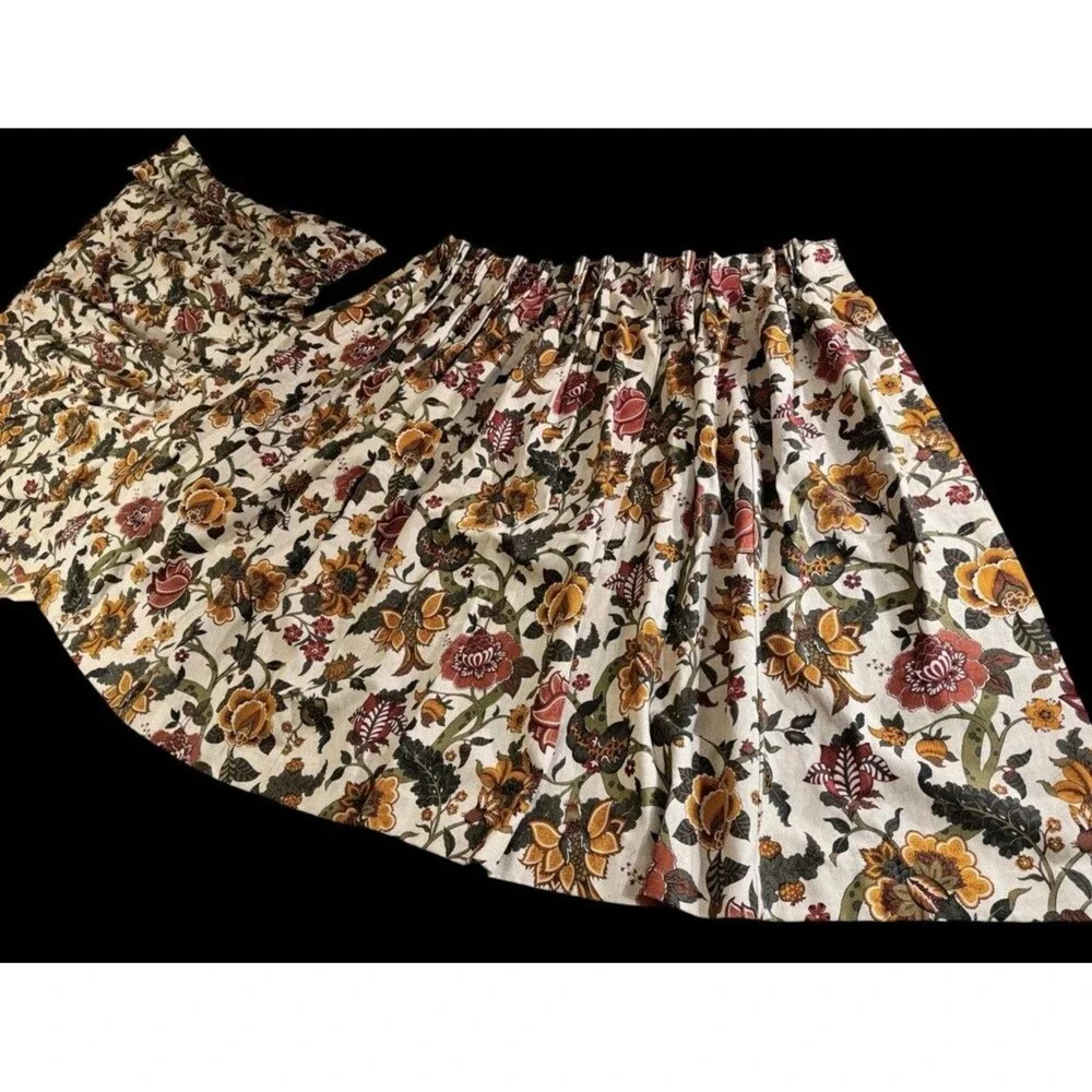 CUSTOM FRENCH COUNTRY P KAUFMANN FLORAL CURTAIN PANELS 60”L X2 Panels 70s Pinch